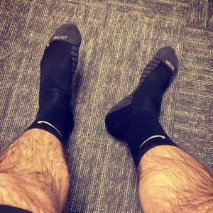 men in nike socks